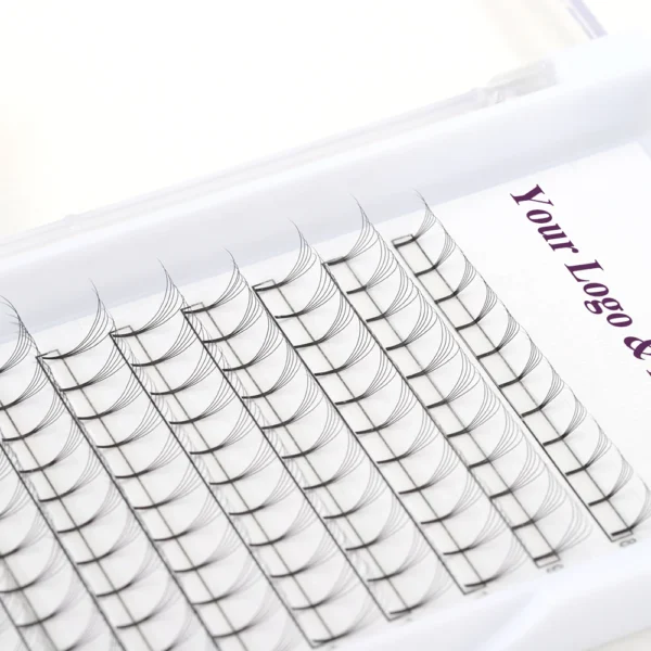 5D Mixed Length Premade Volume Fans Shape Eyelashes with Long Stem