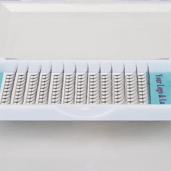 5D Short Stem Volume Premade Fan Shape Eyelashes - 图片 2