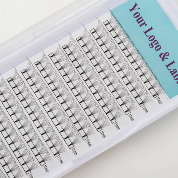 7D Short Stem Premade Fan Shape Eyelashes - 图片 2